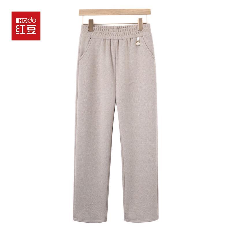 Hodo Mid-Aged Mom s Fleece-Lined Straight-Leg Pants 3XL (110-125 jin suggested)