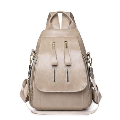 Modischer Rucksack für Damen Neu Retro Multifunktional Ein-Schulter Umhängetasche Nylon Leder Verschleißfester Rucksack