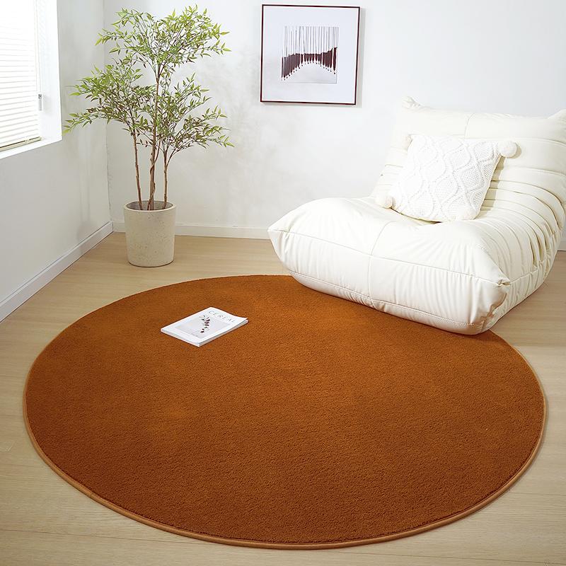 Minimalist Style Living Room Decoration Round Carpet Thick Plush Cloakroom Mat Solid Color Rugs for Bedroom Home Fluffy Soft Rug