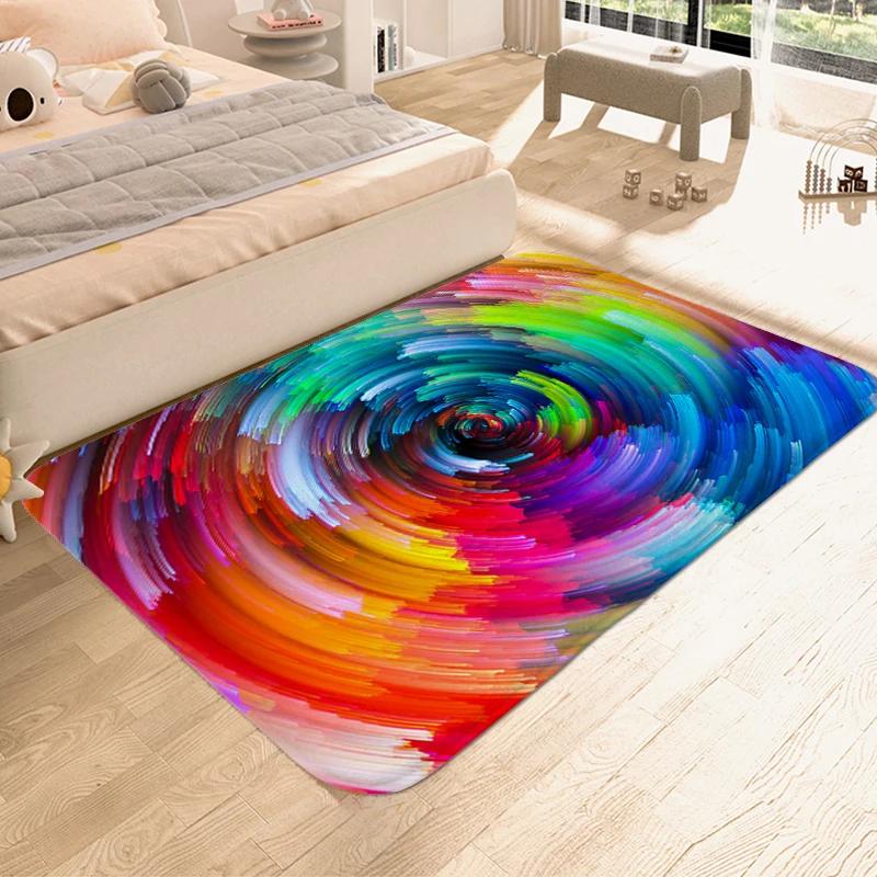 Dywan 3D Iluzja Wiru do Sypialni Geometryczny Optyczny Przedpokój Wejście Mata Pod Stopy Dywan do Salonu Łazienki Wycieraczka Drzwi Wejściowe