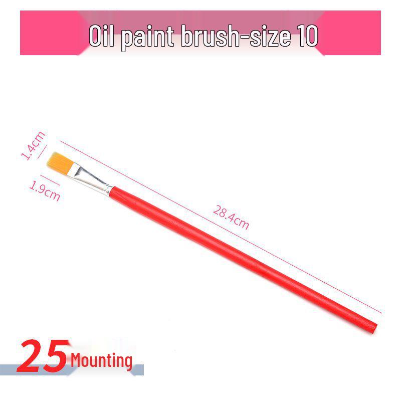 Small Flat Head Nylon Hair Paintbrush for Touch-Ups: Industrial & Art Use.