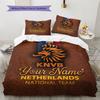 Knvb Crest Custom Name Pattern Bedding Quilt Set Quilt Cover Pillowcase Home Birthday Gift(1 * duvet cover + 2 * pillowcase, without core)