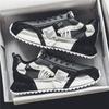 Fashion Sneakers Men Summer Mesh Moccasins Lace-up Leather Sports Four Seasons Casual Running Shoes Men's Comfortable Forrest Gump Shoe