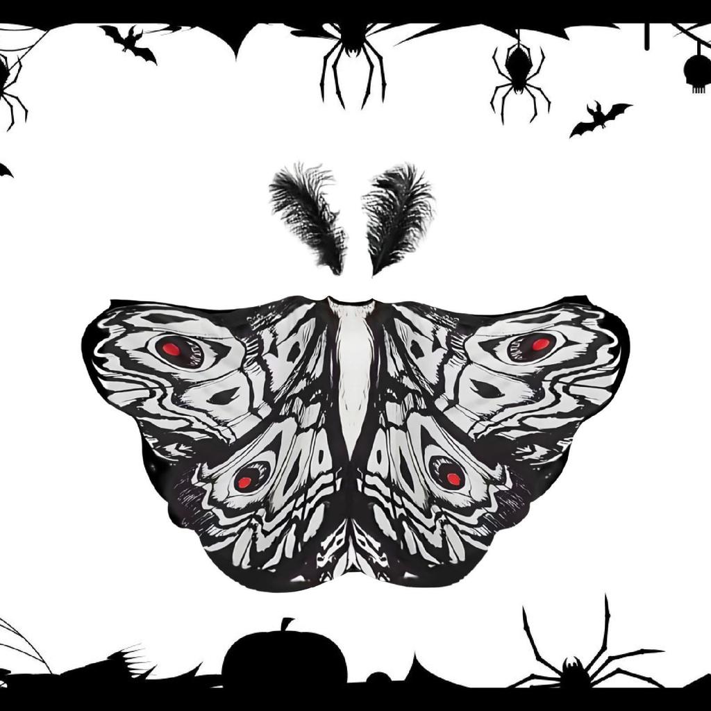 Halloween Butterfly Cape Cosplay Costume Accessories for Birthday Dress up Party