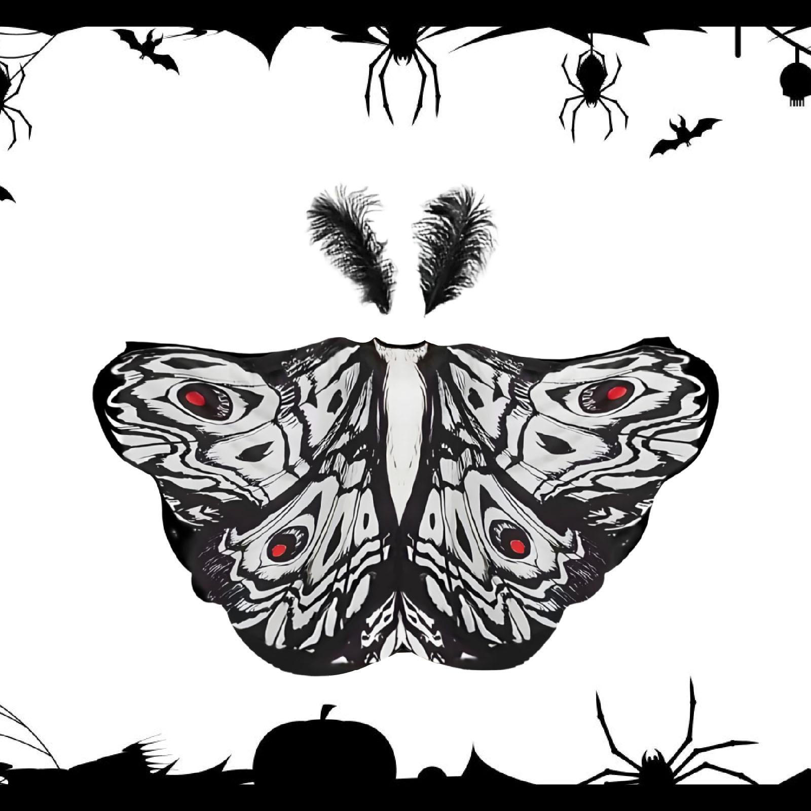 

Хелловінський плащ-метелик Косплей Костюм Аксесуари для Дня народження Маскарадна вечірка Black White