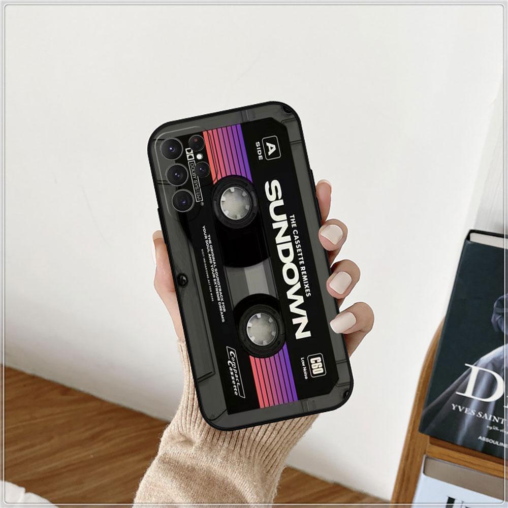 Magnetic Radio tape Cassette Phone Case For Samsung Galaxy S24 Case S22 S21 S20 S23 Ultra Fe S10 S9 S8 Plus 4G 5G Silicone Cover