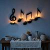 Applique da Parete Nota Musicale Nera Portacandele da Parete in Metallo Porta Candele Tea Light Simbolo Musicale Rastrelliera per Soggiorno Sala da Pranzo