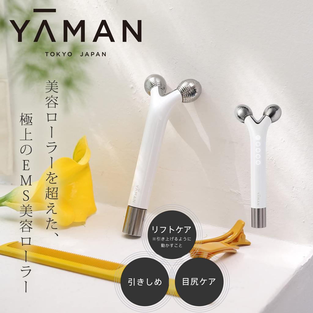 YA-MAN WAVY Mini Facial Beauty Device EP16WAM EMS Roller White