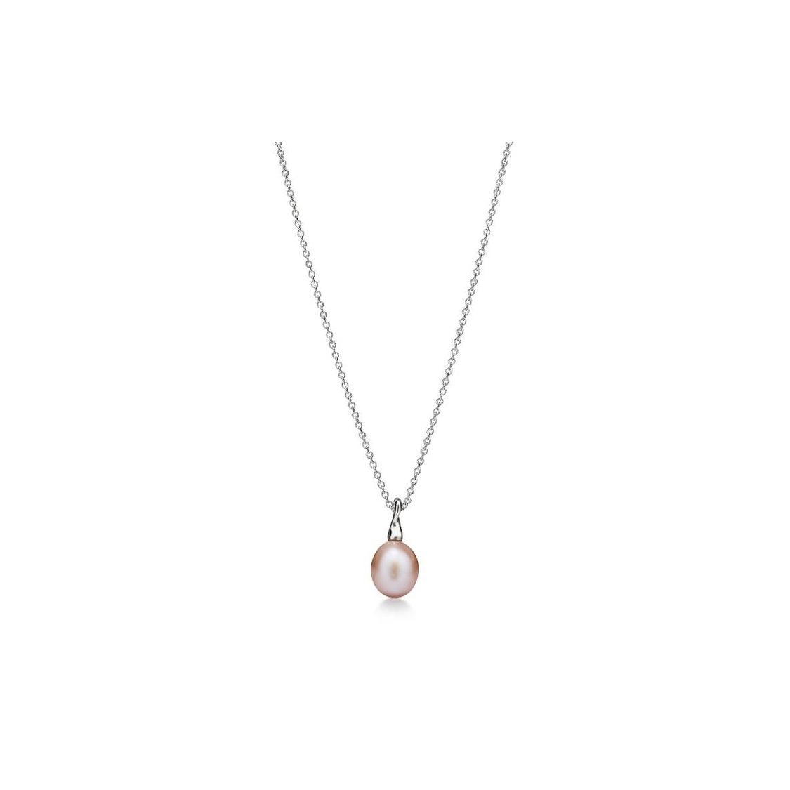 

Tiffany & Co. Solid Color Decoration Sterling Silver Freshwater Pearl Necklace Women necklace 29904308 F,Silver