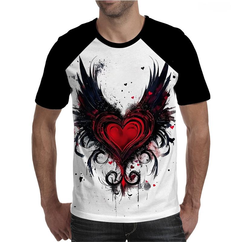 Trendy Letters Graphic T Shirts For Men Summer Fashion Hip Hop 3D Printed Crew Neck Tshirts Casual Streetwear Oversized Tees