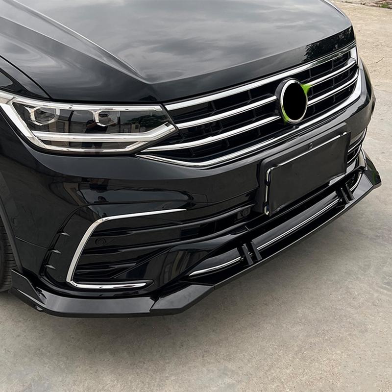 Car Front Bumper Splitter Lip For Volkswagen Tiguan MK2 R Line Facelift 2020 2021 2022 2023 Canard Spoiler Diffuser Body Kits