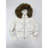 Women's Slim-Fit Down Jacket — New for Winter 2026 (Features detachable fur collar; filled with 90% white duck down)