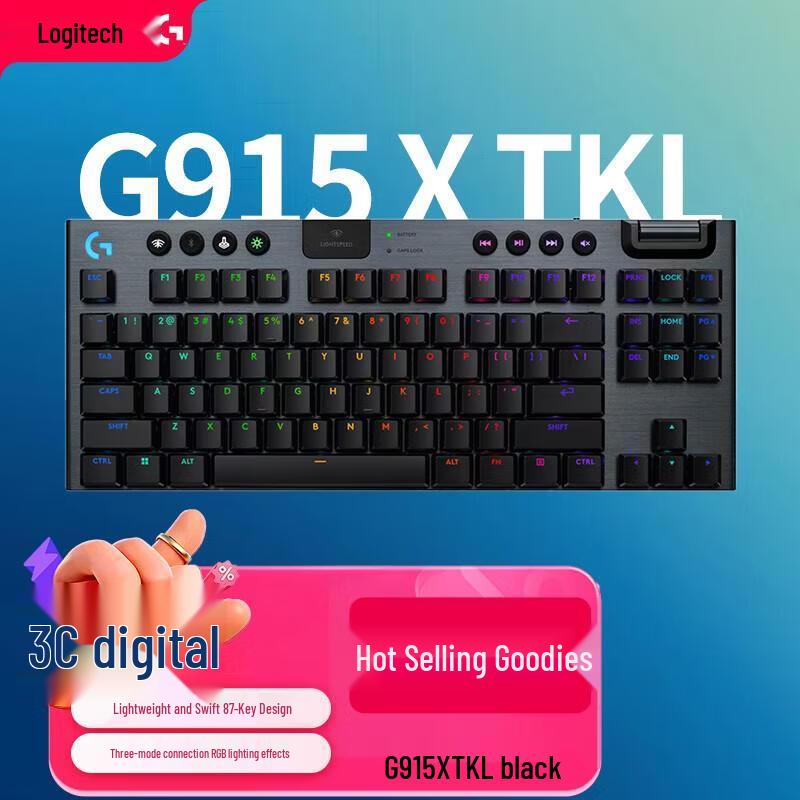 Logitech G G915 X LIGHTSPEED TKL Low-Profile Wireless RGB Gaming Keyboard
