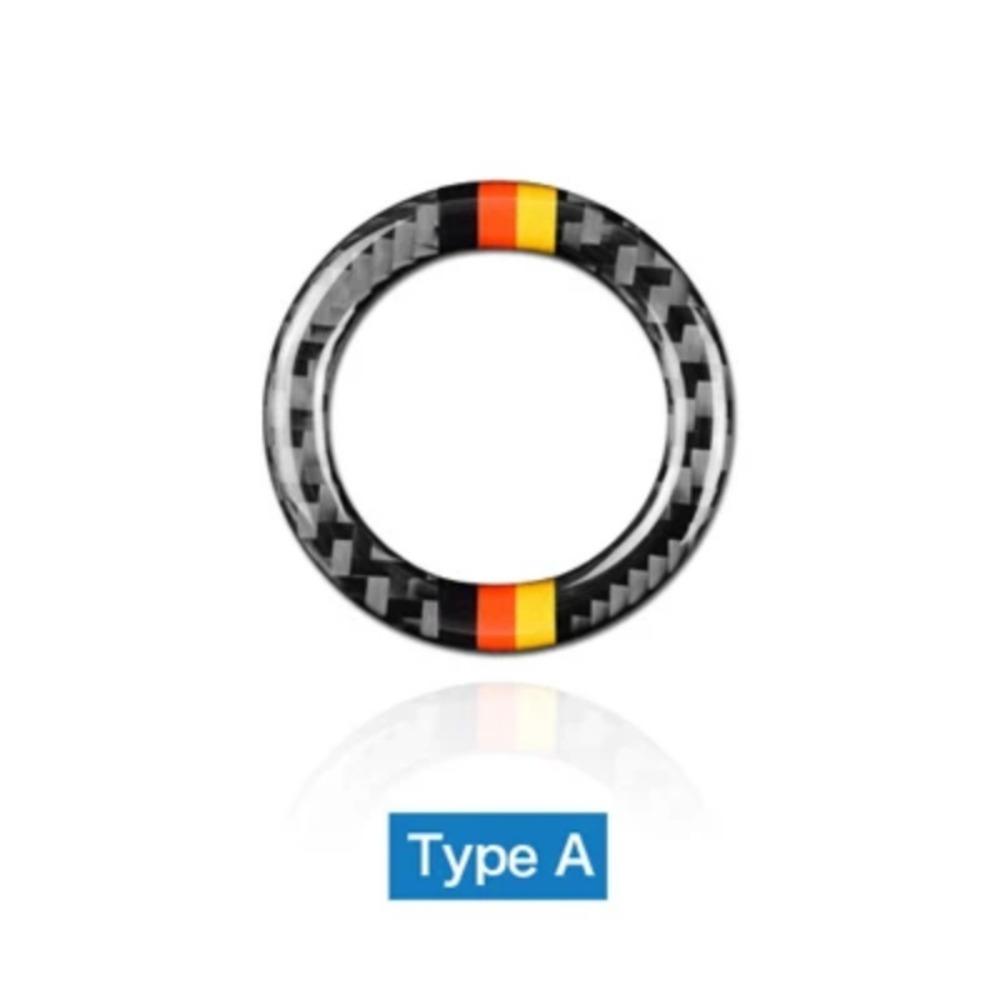 Carbon Fiber Car Ignition Switch Key Hole Ring Cover Trim Sticker for Mercedes-Benz W204 W212 W246 A B C E Class GLA CLA GLC SLK