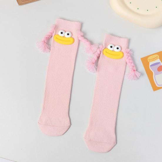 Funny Fuzzy Socks Colorful Cartoon Expression Socks with Braided And Lips Cotton Novelty Footwear for Casual Wear