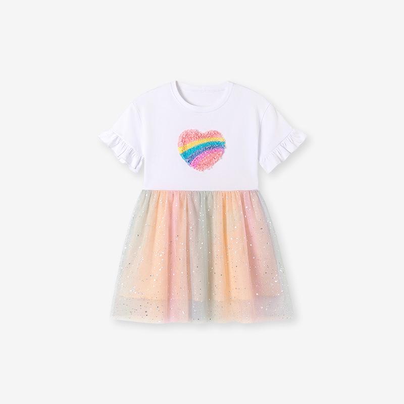 Little Maven Summer Mesh Girls  Princess Dress - European & American Style 90cm