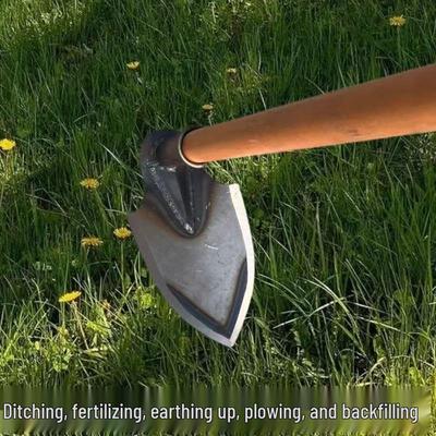 Víceúčelová motyka z manganové oceli pro kopání příkopů, vytváření záhonů, hnojení a orbu