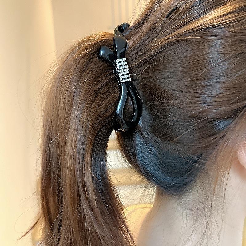 Minimalist Commuter Banana Clip, Vertical Hairpin, Ponytail Clip, Stylish and Elegant Bow Hairpin