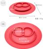 ezpz Easy Peasy Mini Baby Food Baby Suction Cup Silicone Baby Dishes Store Baby Mat, Dish, Non-Slip Dish, Mat, (Direct Exclusive, Blue)