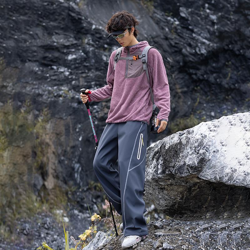 Outdoor Winter Fleece Insulated Patchwork Jacket Small