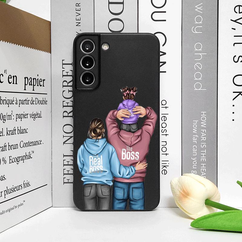 Super Mom and Super Dad Baby Family Phone Case for Samsung Galaxy A15 A35 A55 A16 A54 A53 A52 A71 5G Soft Covers Boy Girl Fundas