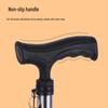 Lefu Adjustable Lightweight Aluminum Walking Cane with Anti-slip Base
