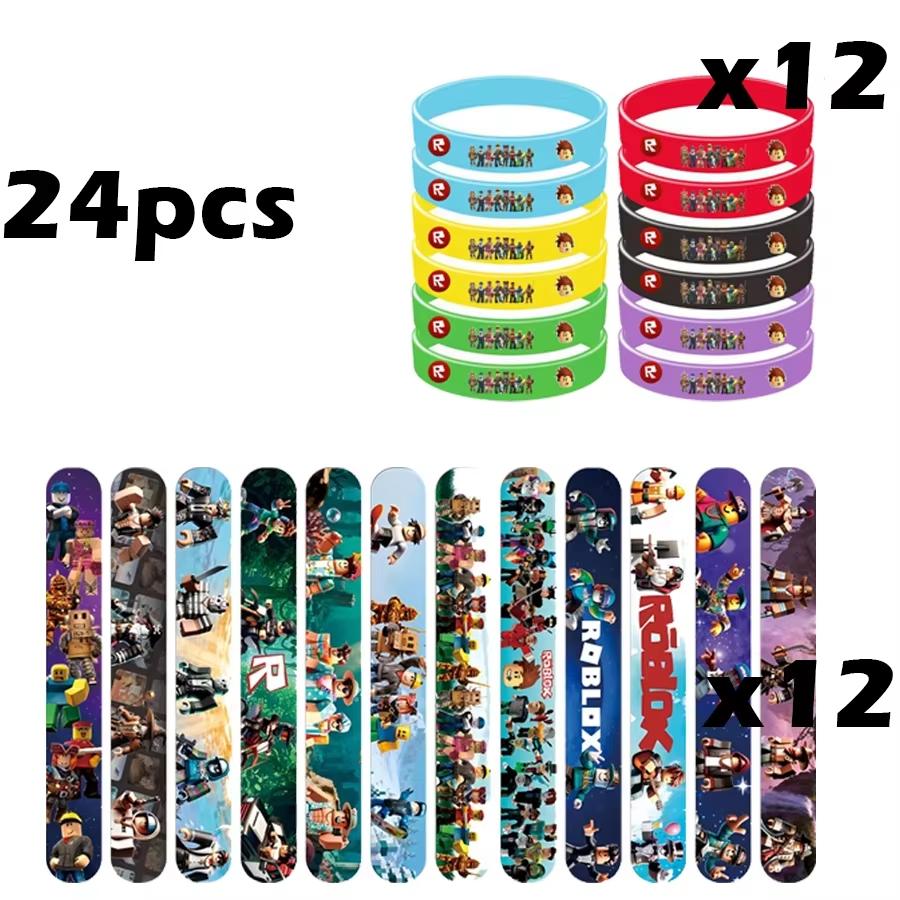 Roblox Theme Children's Birthday Party Favors Gift Bags Slap Bracelets  Wristbands Balloons Stickers Tattoo Stickers Decorations