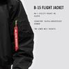 Alpha Industries Flight US Black Men's B-15 Jacket, Size Large, Color