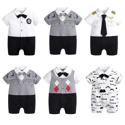 Baby Gentleman Sommer-Strampler mit kurzen Ärmeln - Krabbel-Outfit für Babys & Kleinkinder