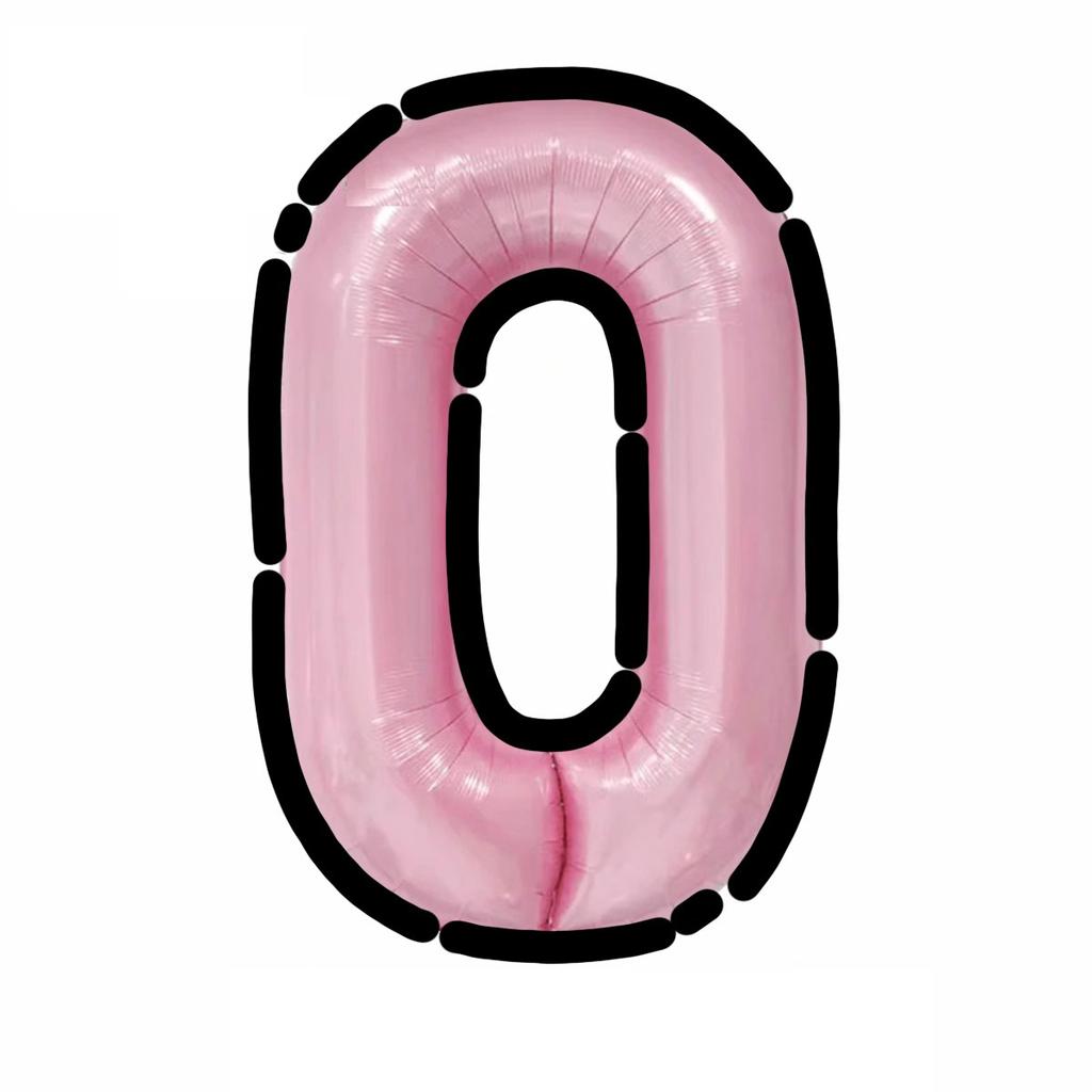 Cartoon Style Black And White Pink And Blue Digital Aluminum Film Balloon, Children'S First Birthday Party Scene Decoration Atmosphere Props