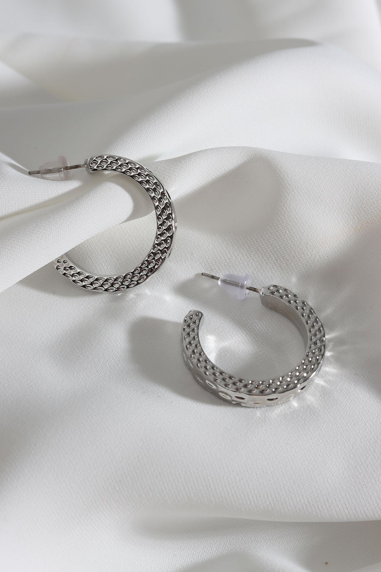 

Винтажные серебряные серьги-кольца