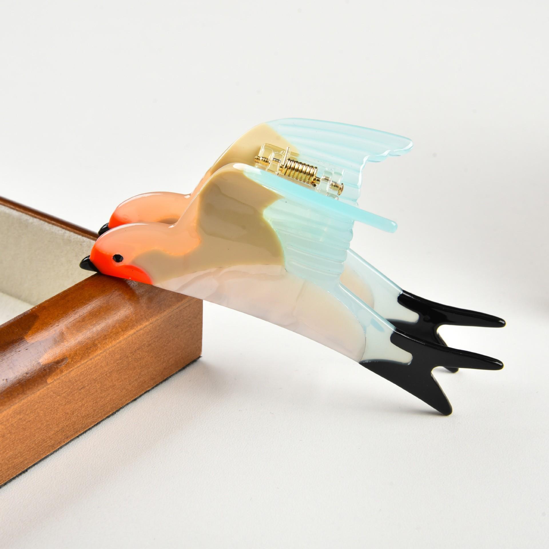 

Meiya Blue Swallow Acetate Hair Claw Clip - Cute Shark Clip for Updo Hair Styles