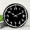 Acrylic Wall Clock with Artistic Graffitis Number Hanging Clock for Classroom or Studio