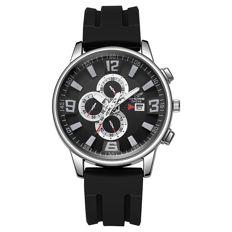 Men S Watch Quartz Silicone Calendar Casual Waterproof Watch