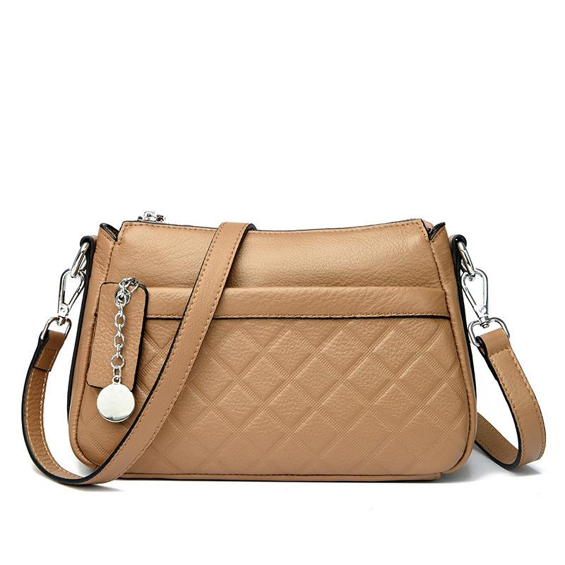 Leder Damen Tasche neues Design Gefühl vielseitig Mutter Tasche erste Schicht Rindsleder Einzel Schulter Crossbody Damen Tasche