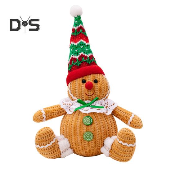 

Рождественский пряничный человечек, плюшевая плюшевая фигурка мальчика-девочки в поварском колпаке, мягкая игрушка в виде шапки Санты для декора рождественской вечеринки girl