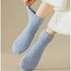 Damen Verdickte Plüschsocken Warme Winter Weiche Koralle Samt Silikonpunkt Rutschfest Kurze Socken Indoor Kältefest Thermische Bodensocke