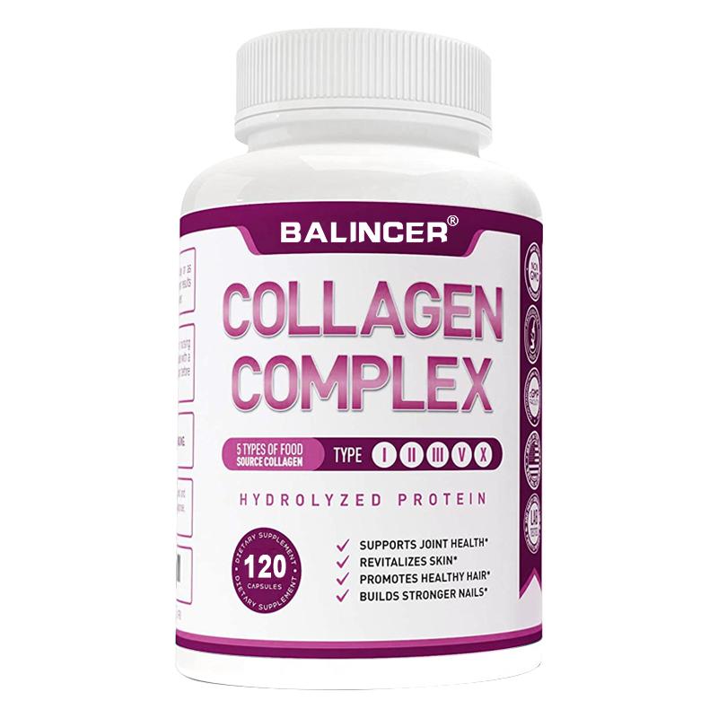 Premium Collagen Protein Complex 1500 Mg Dietary Supplement, 120 Capsules Per Bottle 120 Capsules
