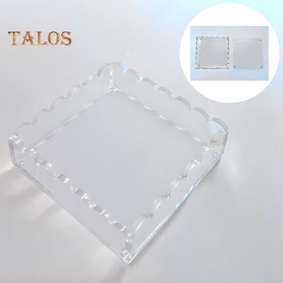 1/2 ks vroubkovaný akrylový podnos s magnetickou podložkou Heavy Duty Clear Art Malba Plakát Obraz Foto Display Podnos Domácí kancelář Dekorace na plochu