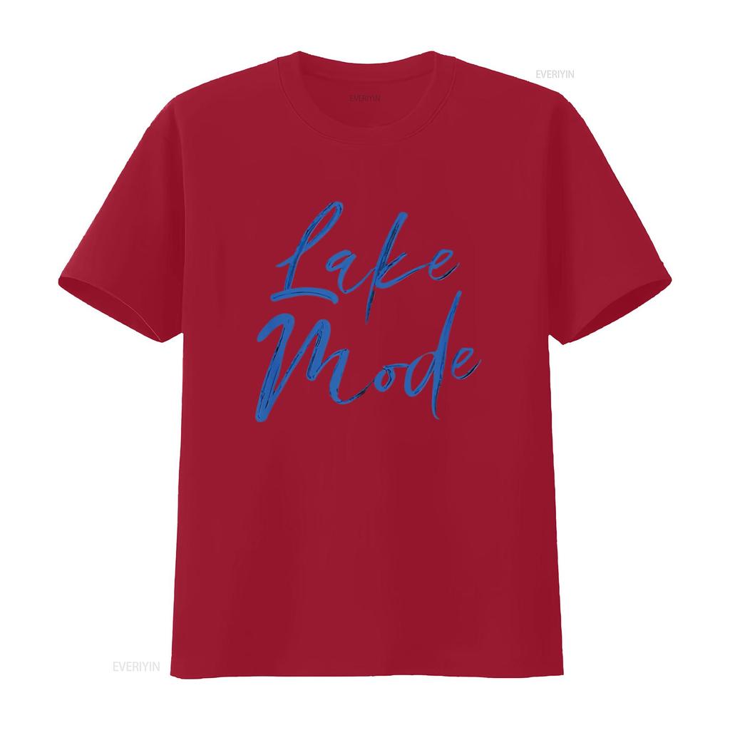 Womens Lake Mode T Shirt vintage Washed fashion Versatile streetwear Stylish Soft Breathable Casual Top For Everyday Wear