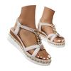Espadrille Wedge Sandals For Women Heels Scandals For Women High Heels Open Toe Cover Heel Suede Sapatos Femininos Elegante