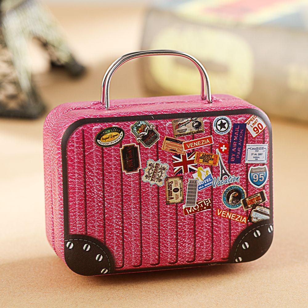 Fashion High Quality Steel Eyelash Package Mink Lash Tray Suitcase False Eyelashes Box