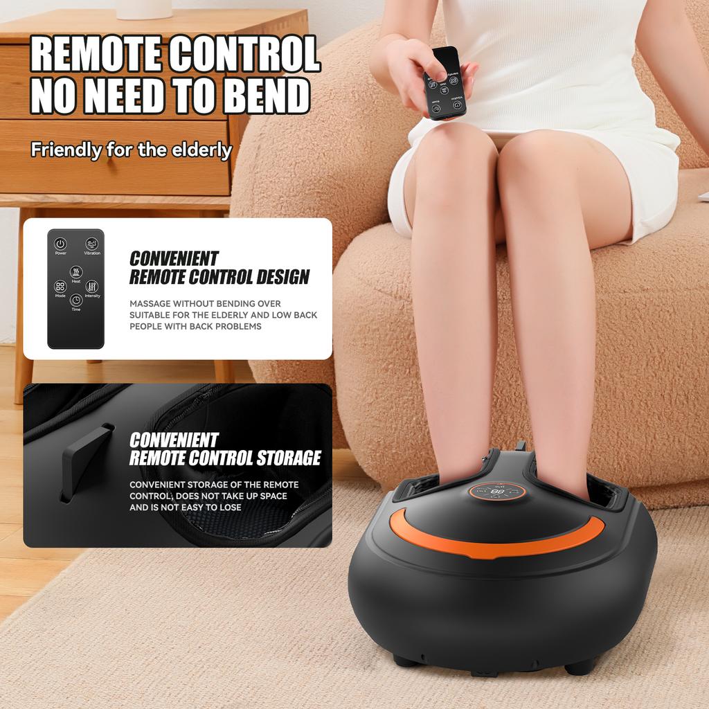 Foot Massager Roller Kneading Rhythmic Full Wrap Airbag Intelligent Hand Control Four Modes Five Levels of Strength