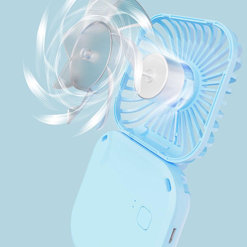 Ultra-thin Folding Fan Desktop Silent Charging Treasure Mini Portable Hanging Neck Wind Fan