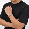 Rock Punk Chain Bracelet for Men,Silver Tone Stainless Steel Chunky Adjustable Chain Wristband,Hip Hop Streetwear Jewelry