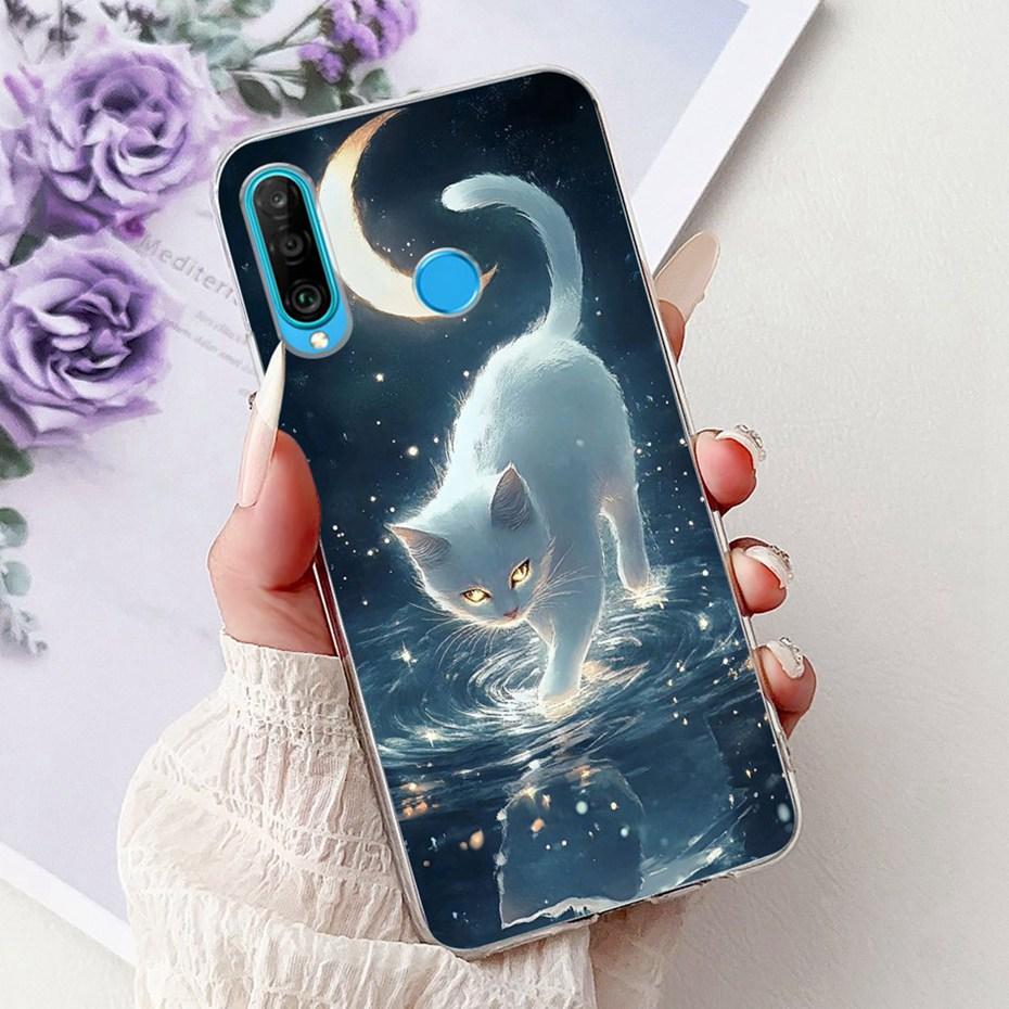 Cute Painting Phone Case For Huawei P30 Lite / P30 Pro / P30 Soft Silicone TPU Back Cover Cases For Huawei P30Lite P 30 P30Pro