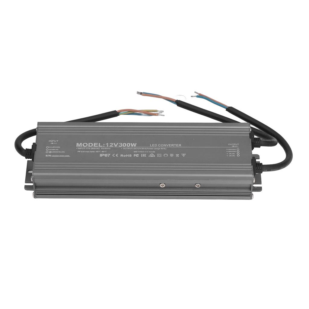 Waterproof LED Power Supply IP67 Constant Voltage Power Supplies for Sign Lights 300W AC170?265V12V