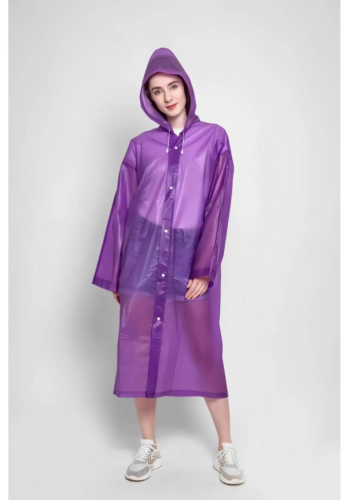 Adult thickened non-disposable raincoat travel eva outdoor travel portable thick raincoat