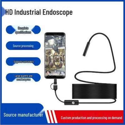 HD USB 3-in-1 Endoscope: 5.5mm Probe, Mobile Visual Inspection Tool for Industrial and Auto Repair.