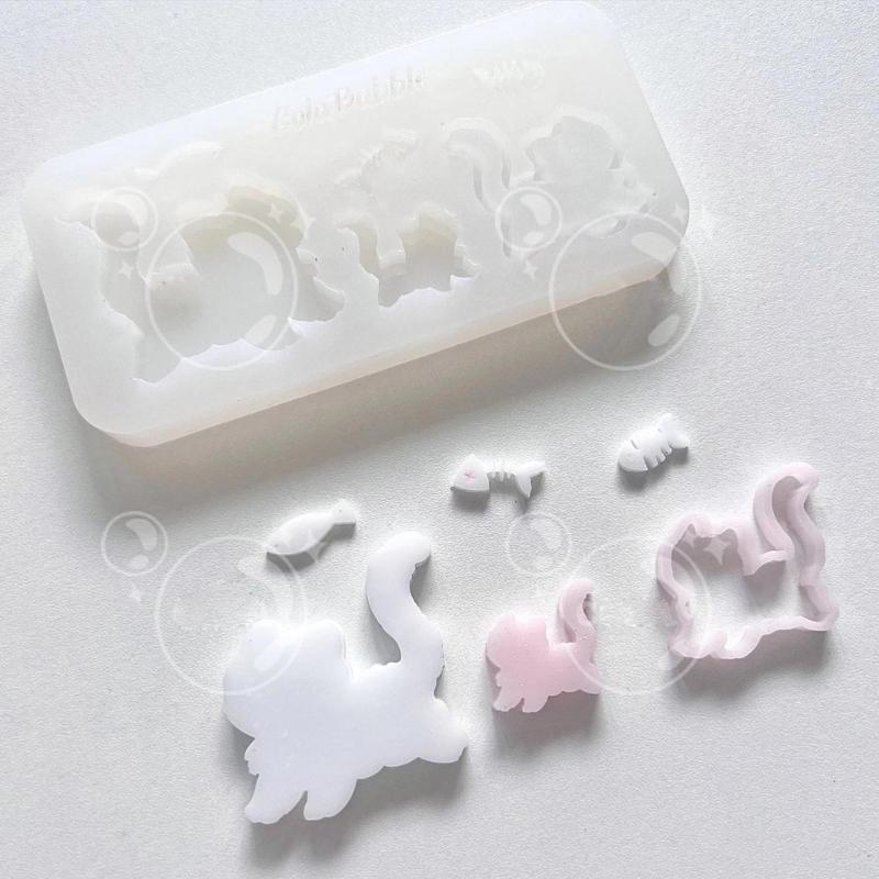 Silicone Drip Glue Molds Cute Animal Shape Silicone Mold  Crafts Moulds Easy to Clean Jewelry Hand-Making Accessories